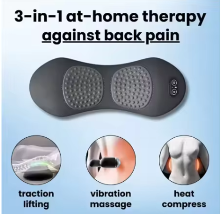 Relaxa – Heated Vibrating Lumbar Pillow for Back Relaxation